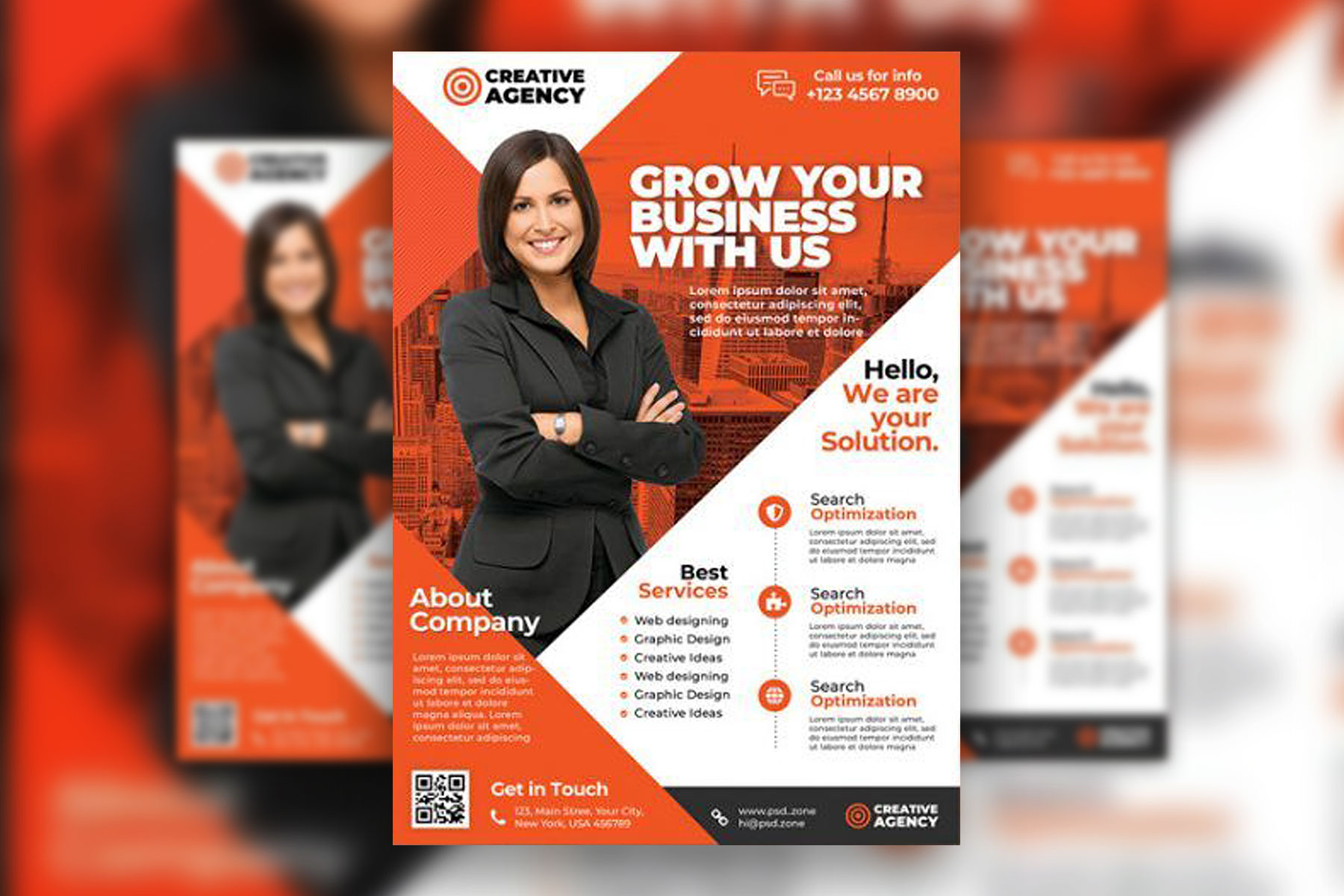 Four Corporate Business Flyer Design Templates Free Download for Free Printable Business Flyers