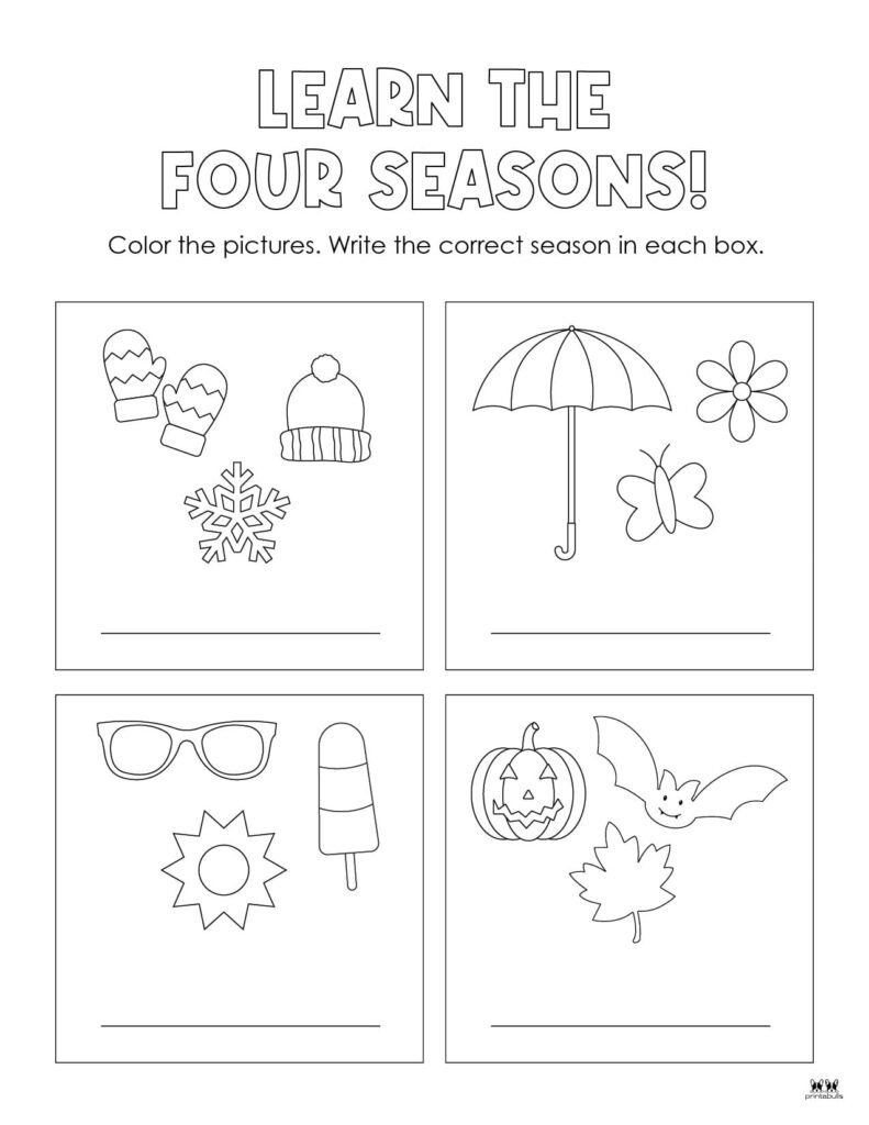 Four Seasons Worksheets &Amp; Printables - 51 Pages | Printabulls with regard to Free Printable Seasons Worksheets For Kindergarten