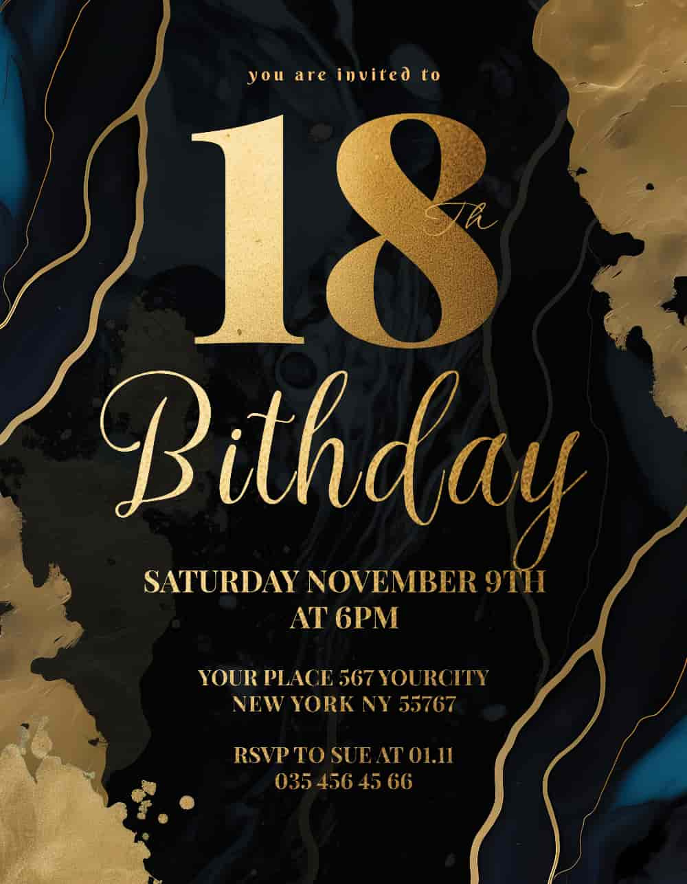Free 18Th Birthday Invitation Flyer Template - Free Psd Flyer within Free Printable 18Th Birthday Invitations