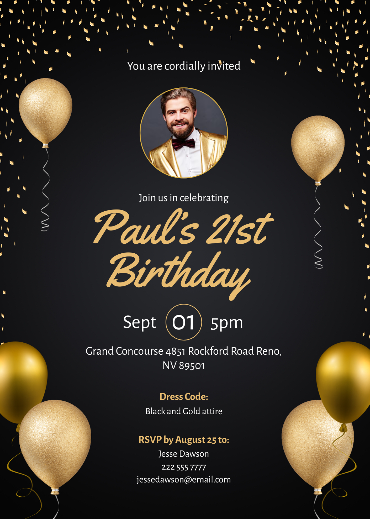 Free 21St Birthday Invitation Templates, Editable And Printable with 21St Birthday Invitation Templates Free Printable