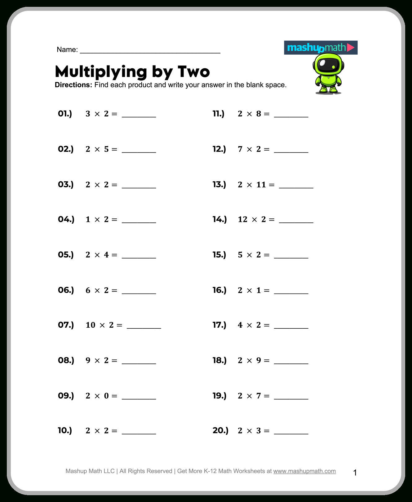 Free 2Nd Grade Math Worksheets—Printable W/ Answers — Mashup Math regarding Free Printable Second Grade Math Worksheets