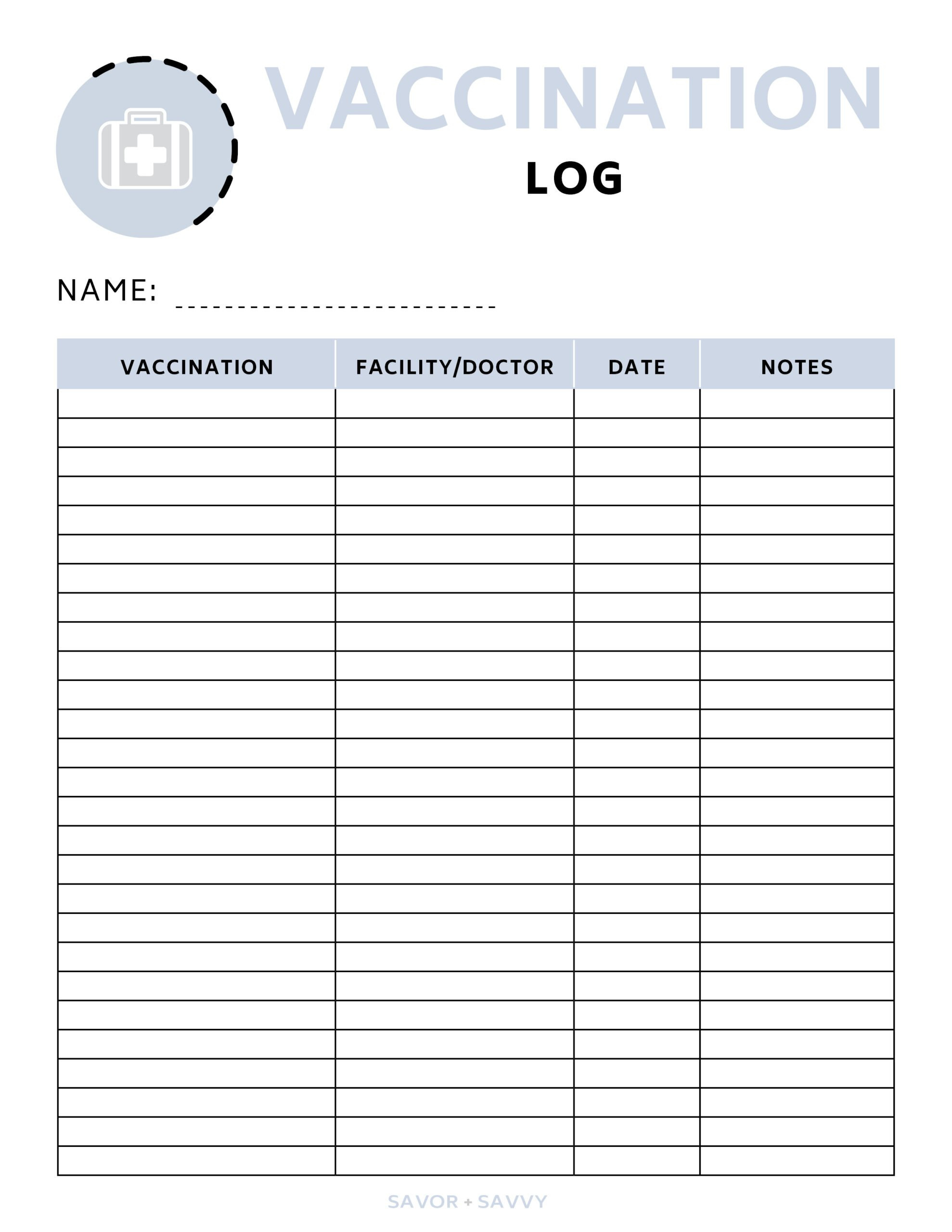 Free 4 Page Medical Binder Printable - Savor + Savvy with Free Printable Medical Forms