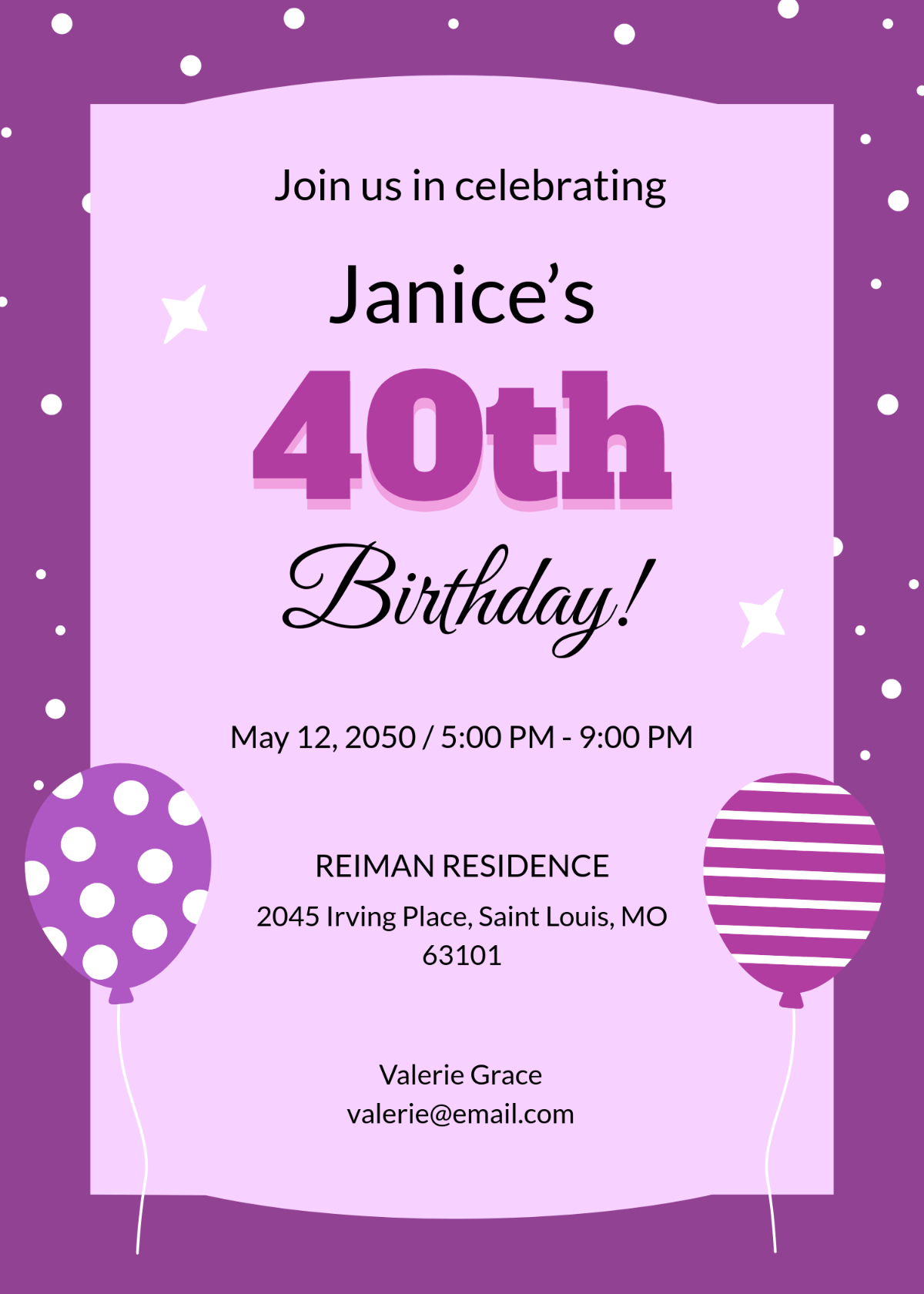 Free 40Th Birthday Invitation Templates, Editable And Printable with Free Printable Surprise 40Th Birthday Party Invitations