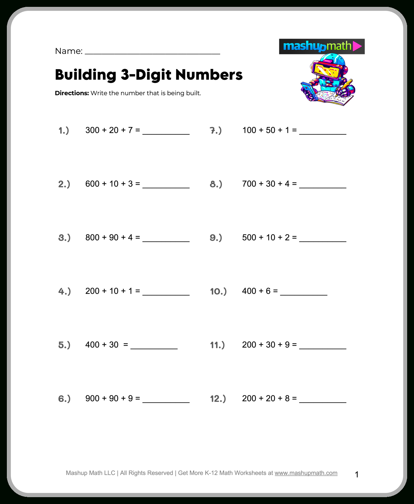 Free 4Th Grade Math Worksheets—Printable — Mashup Math for Free Printable Worksheets For 4Th Grade