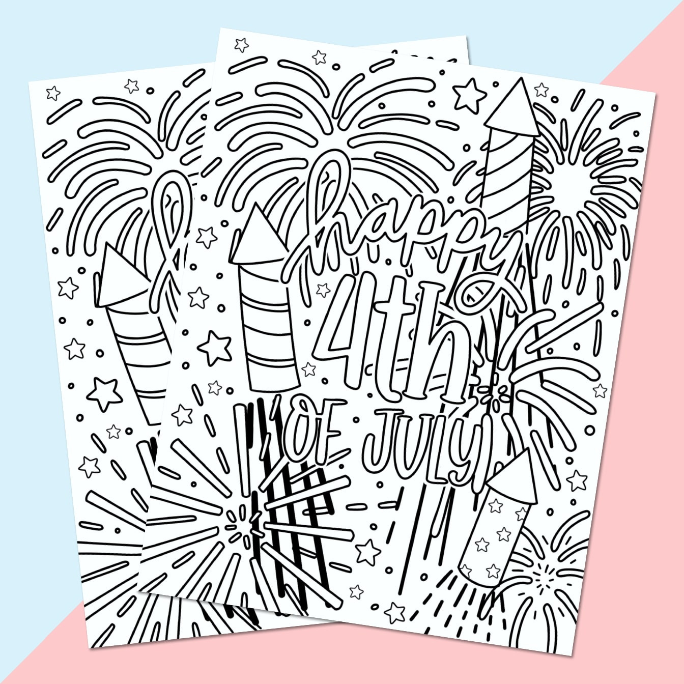 Free 4Th Of July Coloring Page - Pineapple Paper Co. intended for Free Printable 4Th Of July Coloring Pages