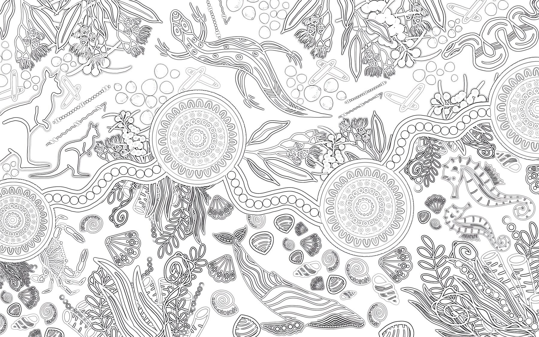 Free Aboriginal Colouring-In Pagespresten Warren pertaining to Free Printable Aboriginal Colouring Pages