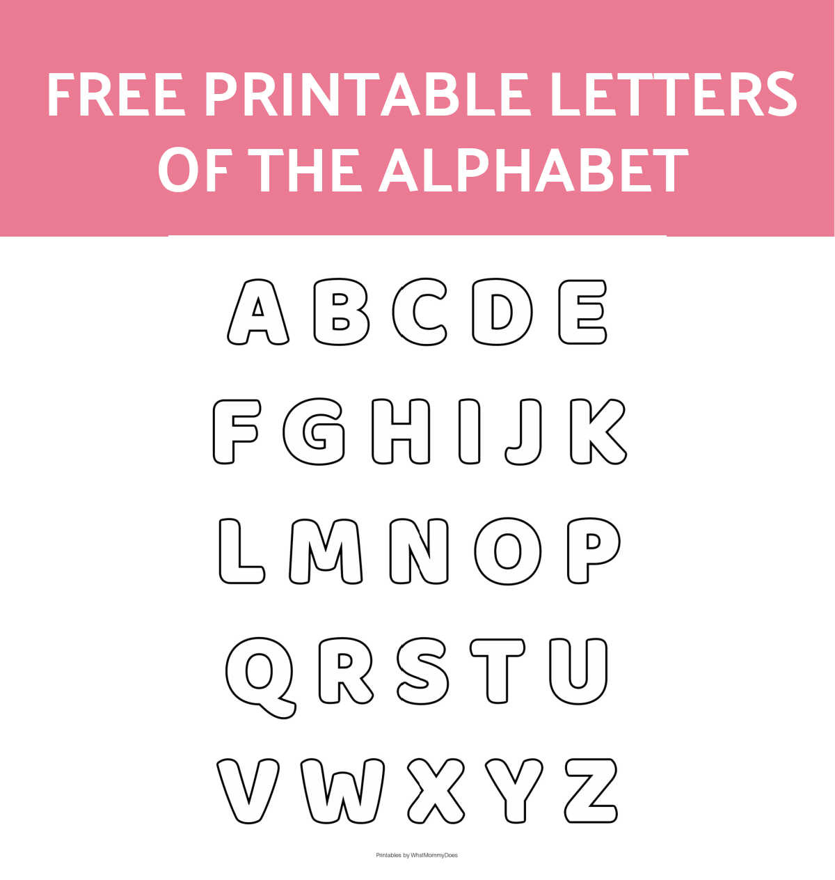 Free Alphabet Printables – Letters, Worksheets, Stencils & Abc pertaining to Free Printable Alphabet Stencils
