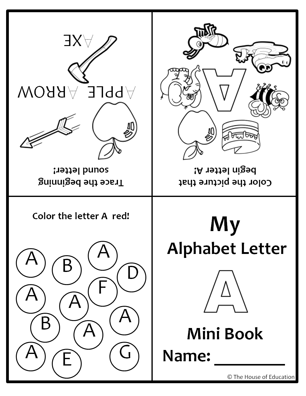 Free Alphabet Uppercase Letter A Mini Book/Foldable Mini Book/Free regarding Free Printable Abc Mini Books