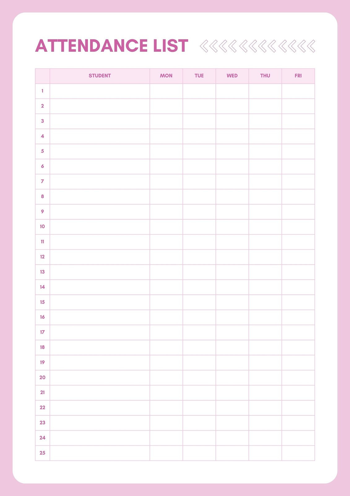 Free And Customizable Attendance Templates in Free Printable Attendance Forms For Teachers