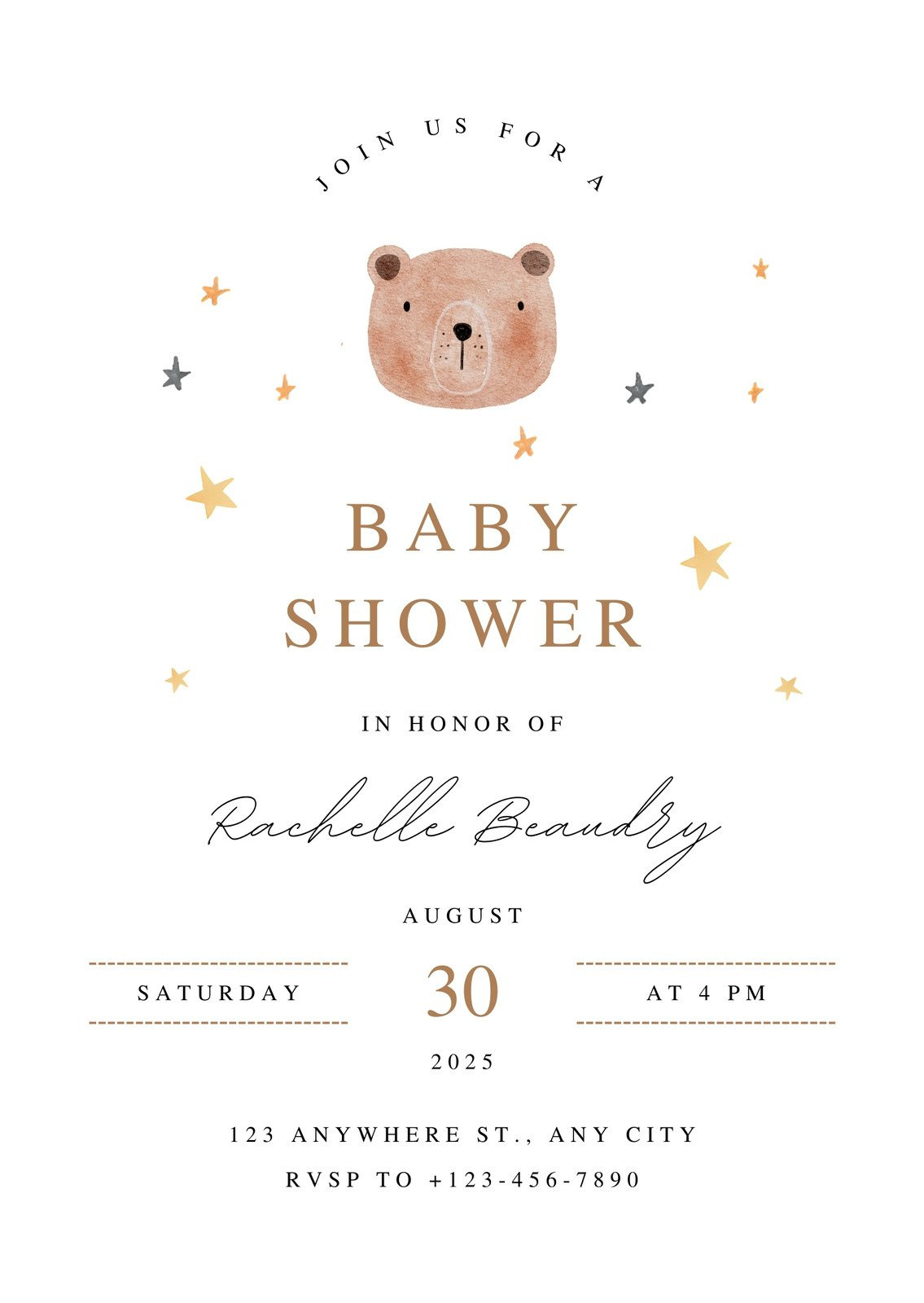 Free And Customizable Baby Shower Templates in Free Printable Baby Shower Cards Templates