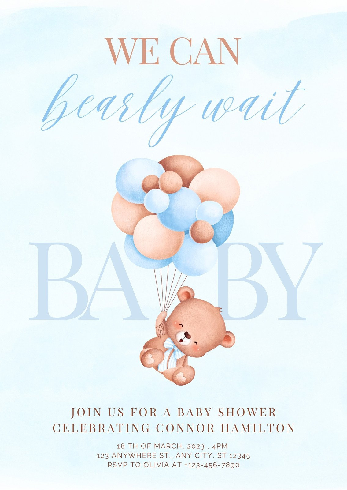 Free And Customizable Baby Shower Templates - Worksheets Library in Free Printable Baby Shower Invitations Templates For Boys