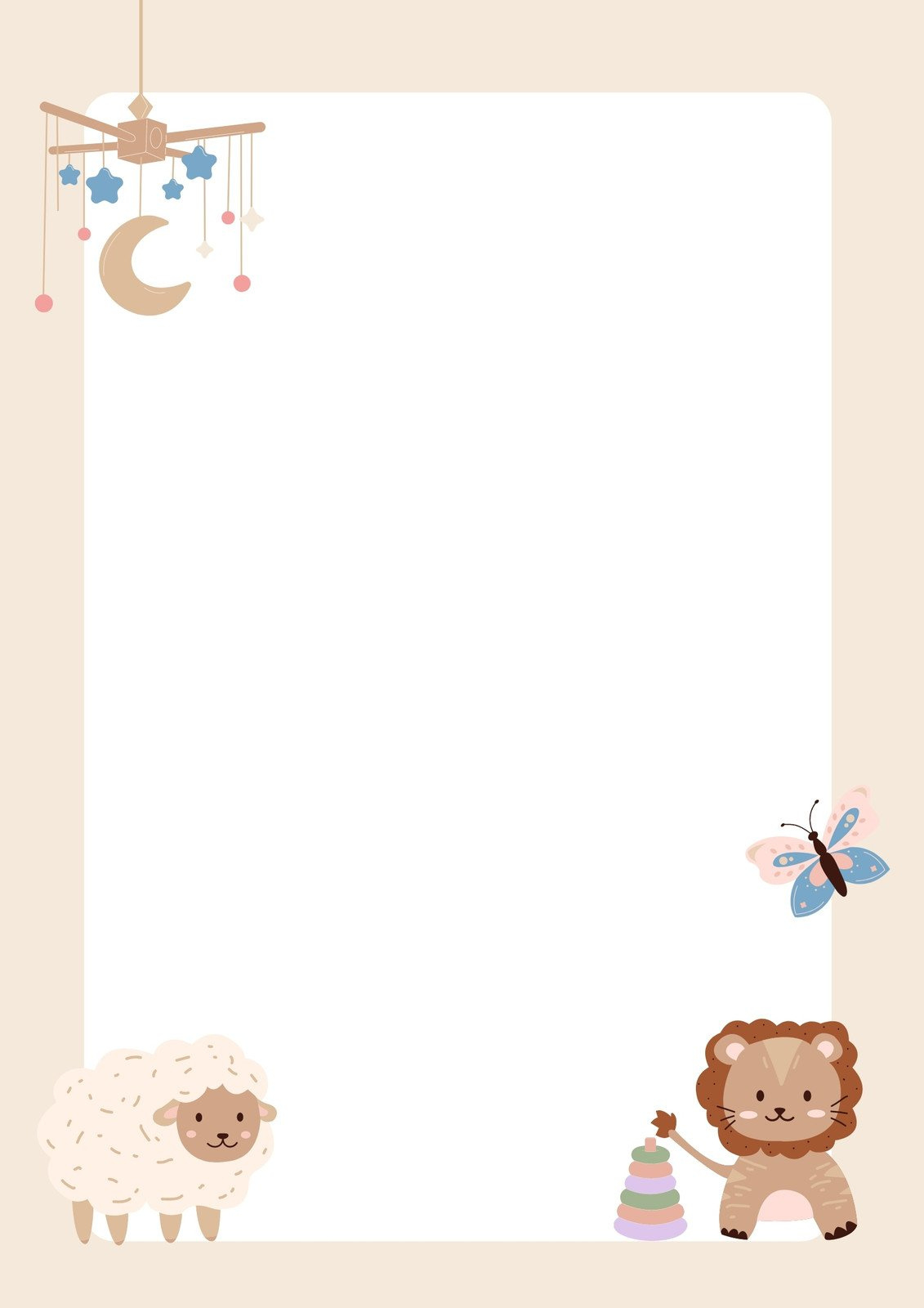 Free And Customizable Baby Templates throughout Free Printable Baby Borders For Paper