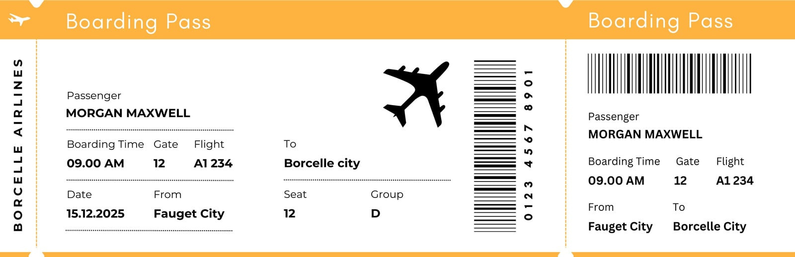 Free And Customizable Boarding Pass Templates regarding Free Printable Boarding Pass