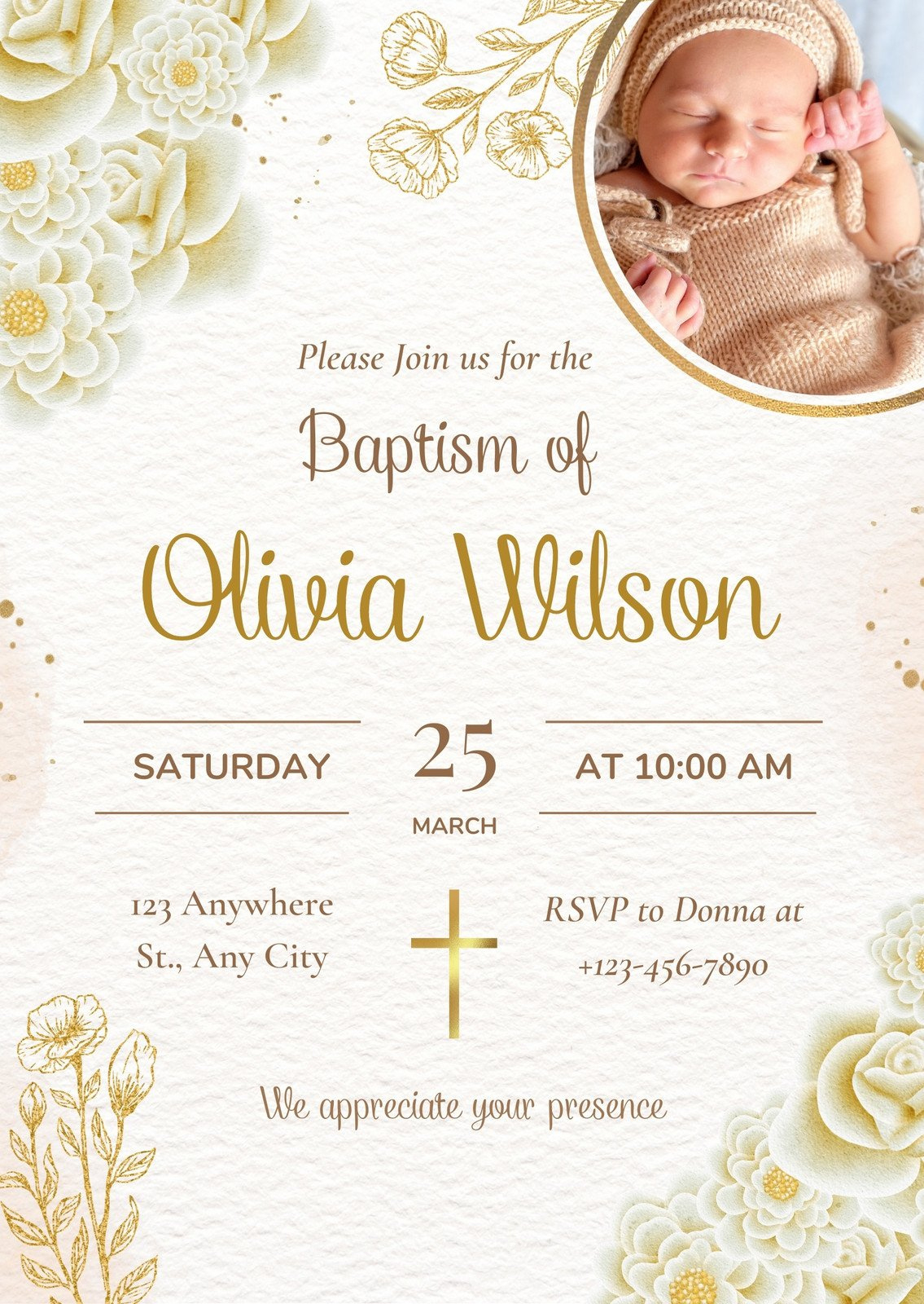 Free And Customizable Christening Templates | Canva for Free Printable Personalized Baptism Invitations