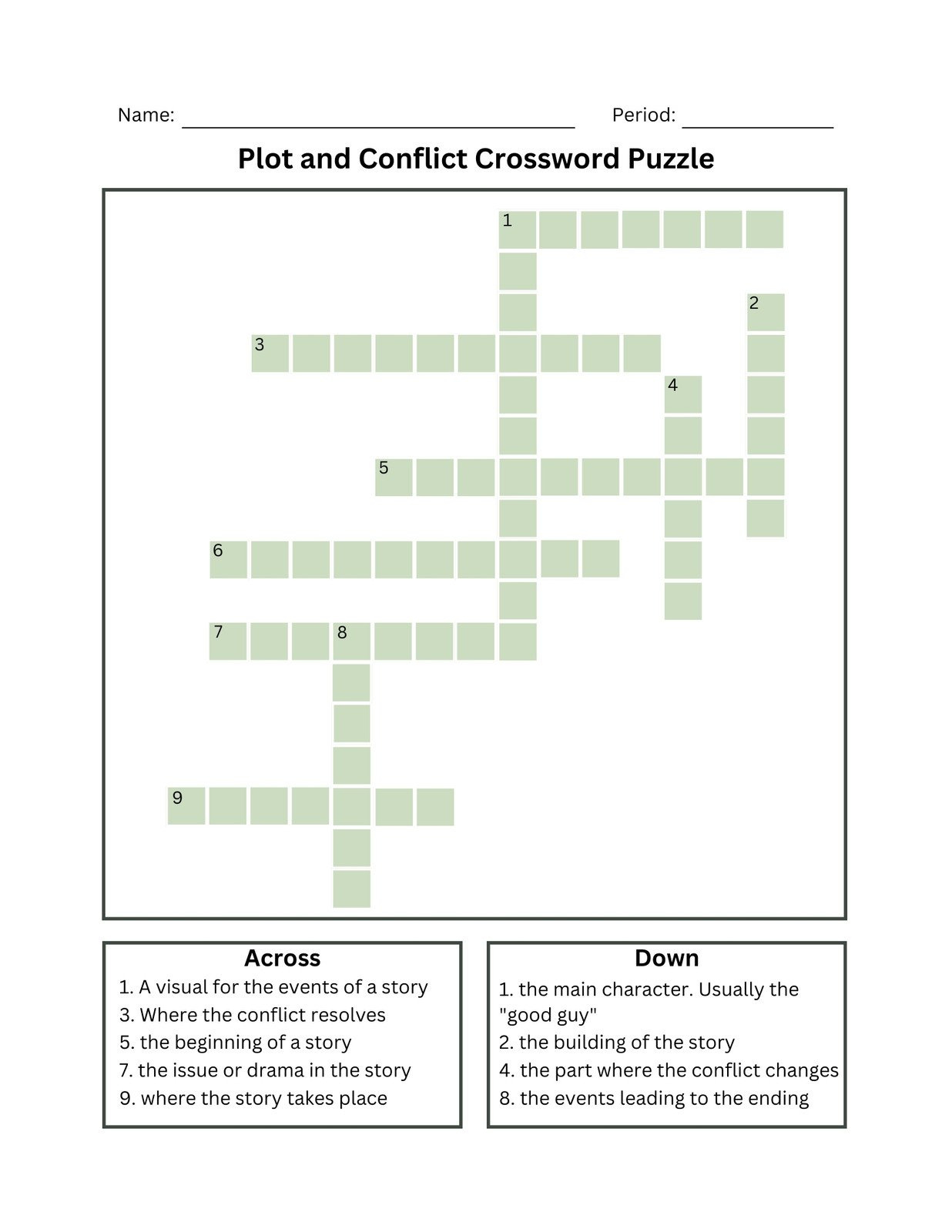 Free And Customizable Crossword Puzzle Templates - Worksheets Library in Crossword Maker Free Printable