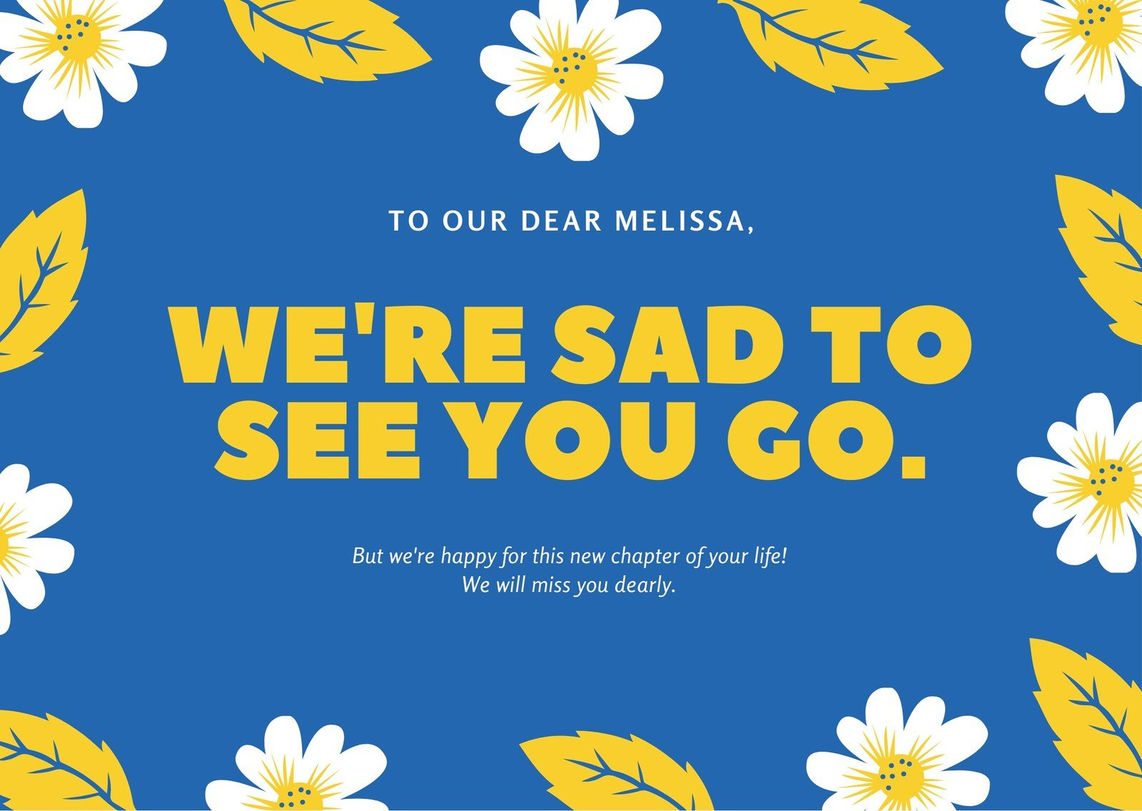 Free And Customizable Farewell Templates regarding Free Printable We Will Miss You Greeting Cards