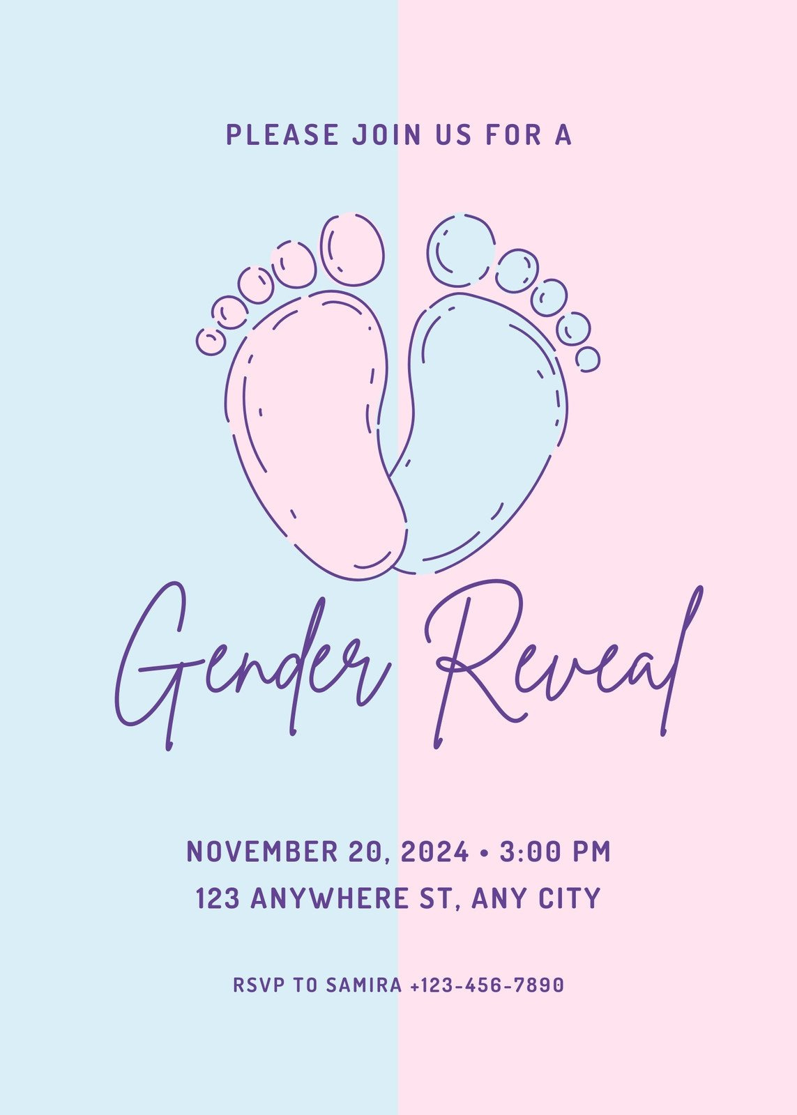Free And Customizable Gender Reveal Templates pertaining to Free Printable Gender Reveal Invitations