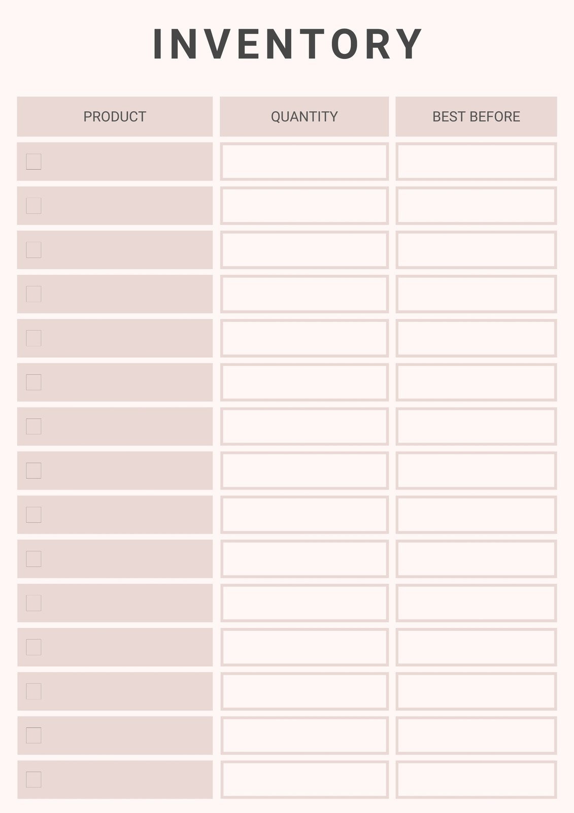 Free And Customizable Inventory Templates in Free Printable Inventory Sheets