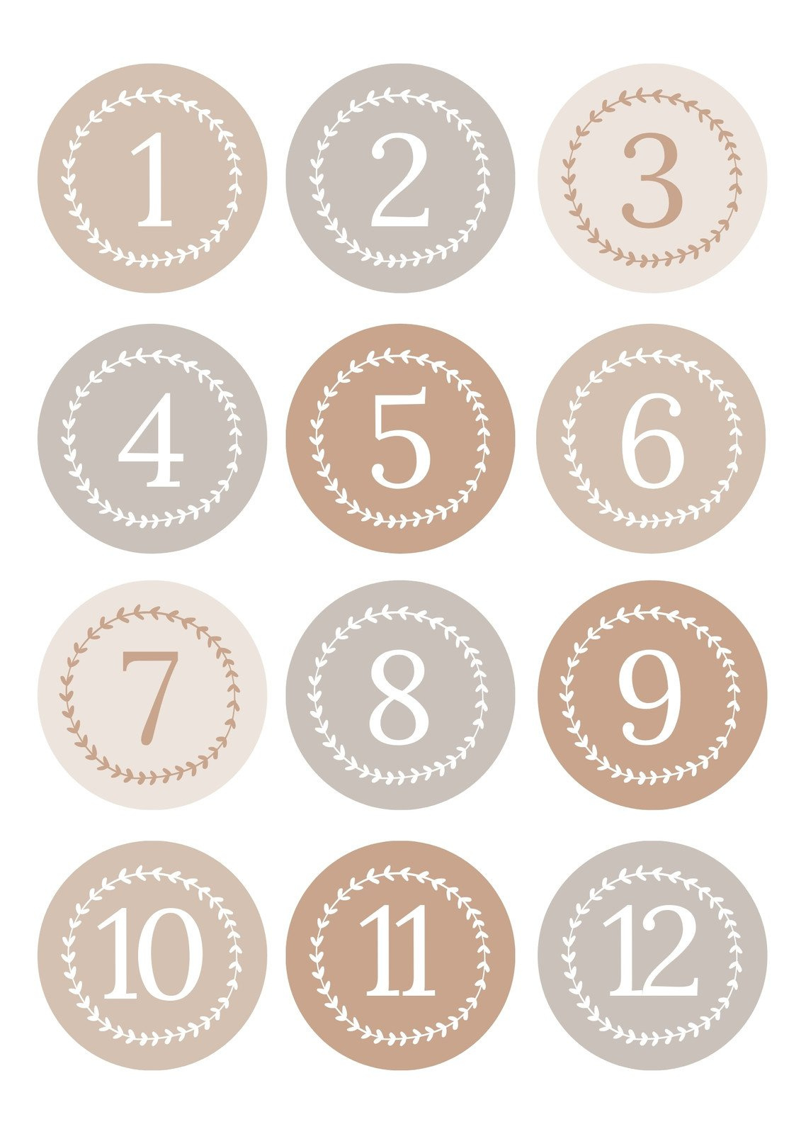 Free And Customizable Numbers Templates throughout Free Printable Table Numbers 1 20