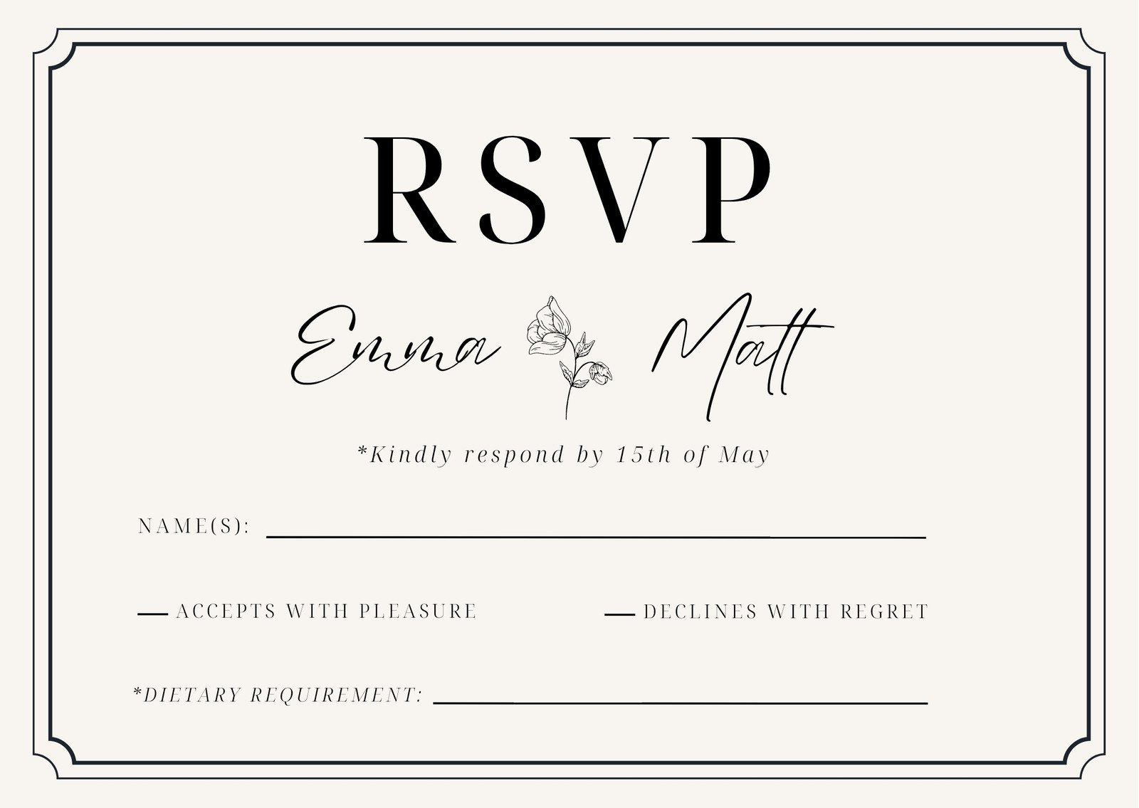 Free And Customizable Rsvp Templates | Canva intended for Free Printable Rsvp