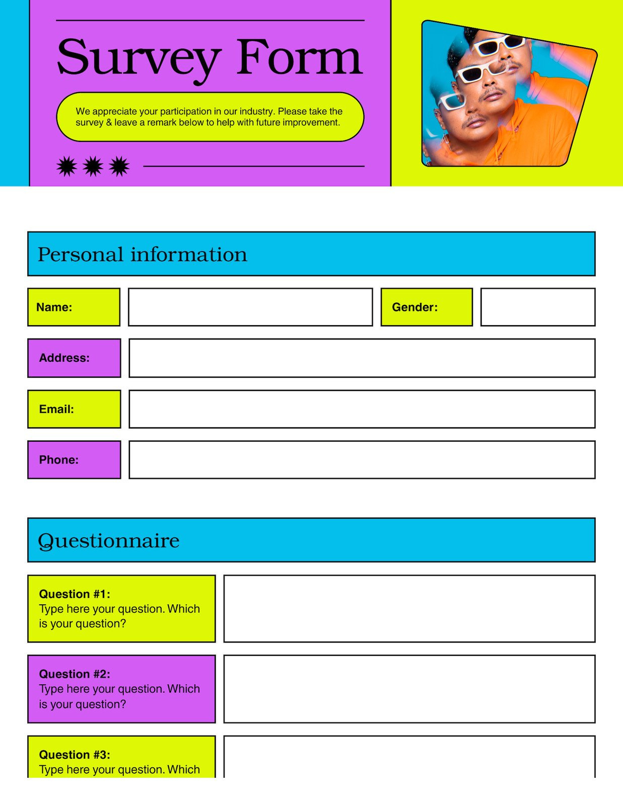 Free And Customizable Survey Templates in Make A Printable Survey Free