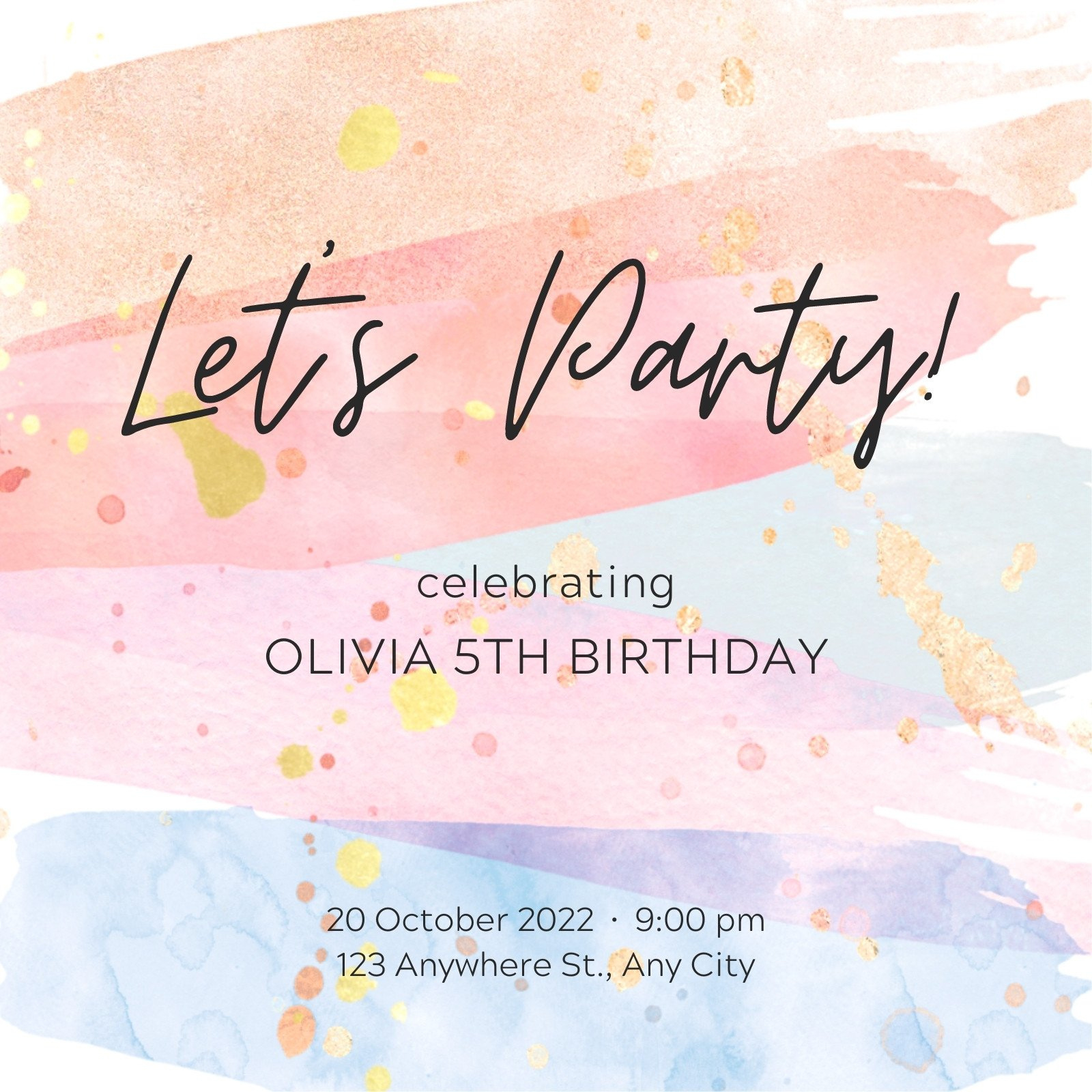 Free And Printable Birthday Invitation Templates | Canva inside Free Printable Birthday Invitations With Pictures