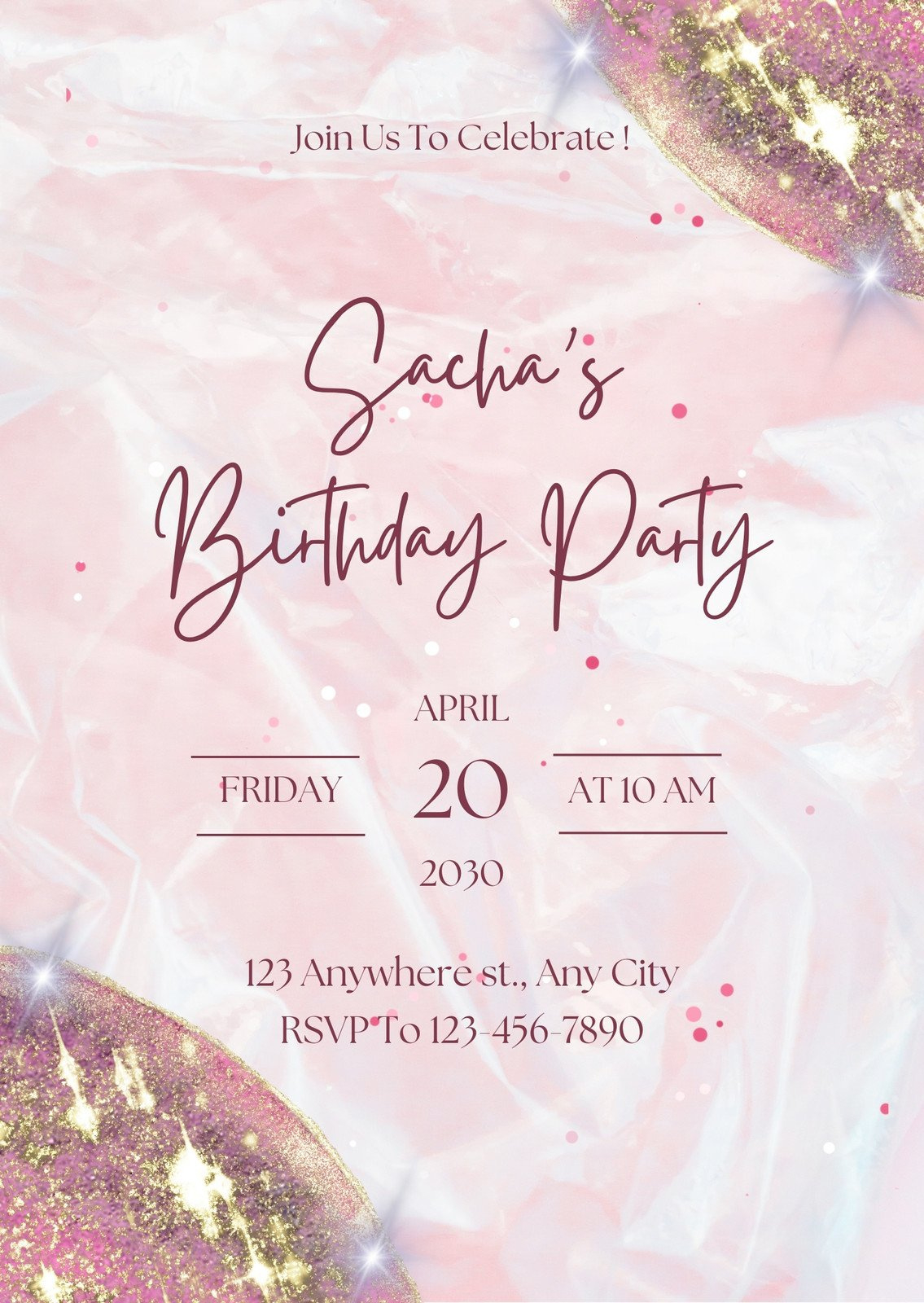 Free And Printable Birthday Invitation Templates | Canva inside Make Printable Party Invitations Online Free