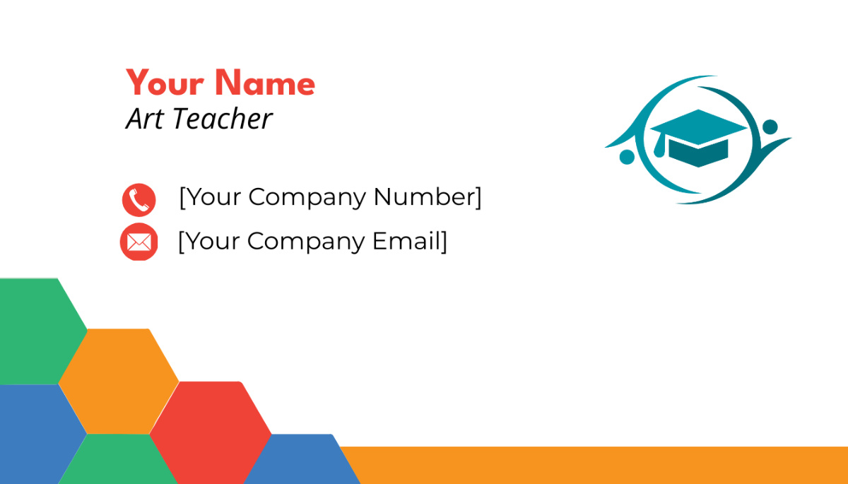 Free Art Teacher Business Card Template To Edit Online with Free Printable Business Card Templates For Teachers