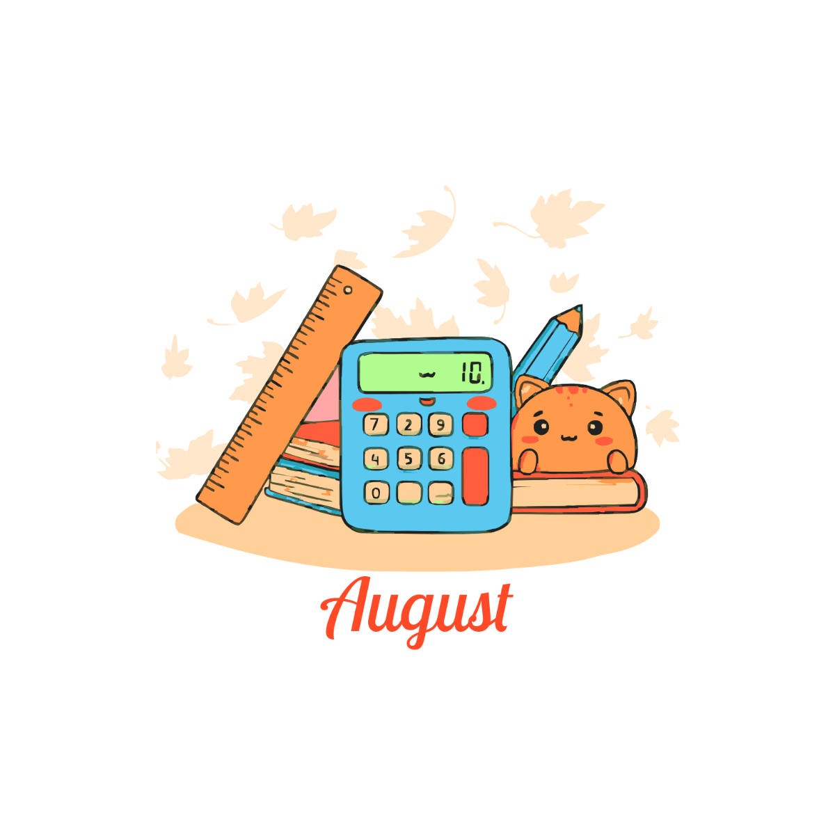 Free August Back To School Clipart Template To Edit Online intended for Free Printable Clipart For August