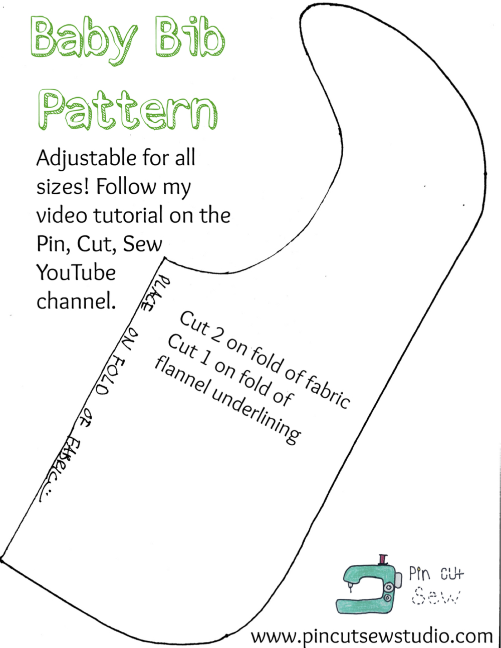 Free Baby Bib Pattern And Beginner Friendly Tutorial — Pin Cut Sew intended for Free Printable Bib Pattern