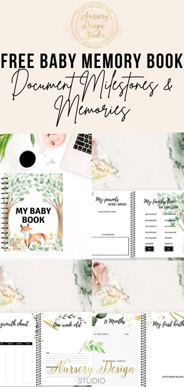 Free Baby Memory Book To Record First Year Milestones Printable Pdf pertaining to Free Printable Baby Memory Book