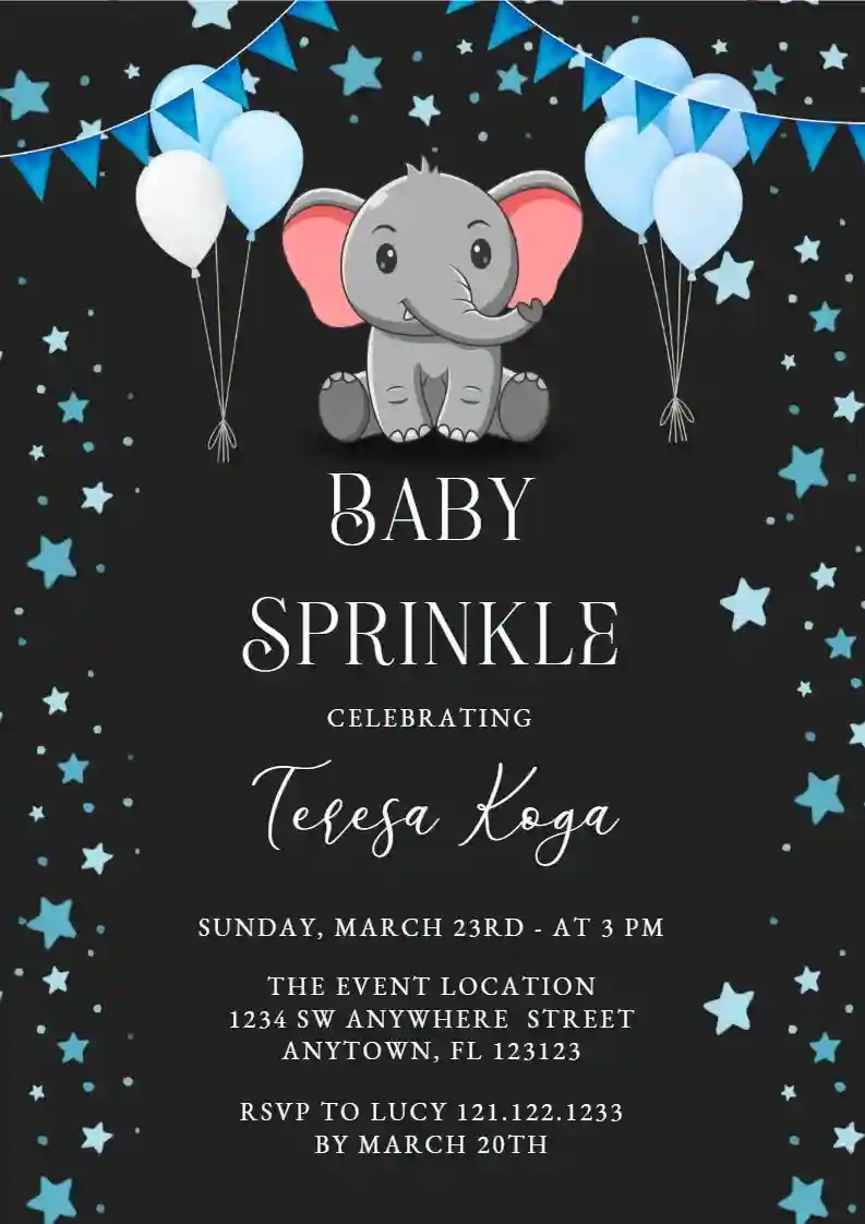 Free Baby Sprinkle Invitation Templates | Invitanku within Free Printable Baby Sprinkle Invitations