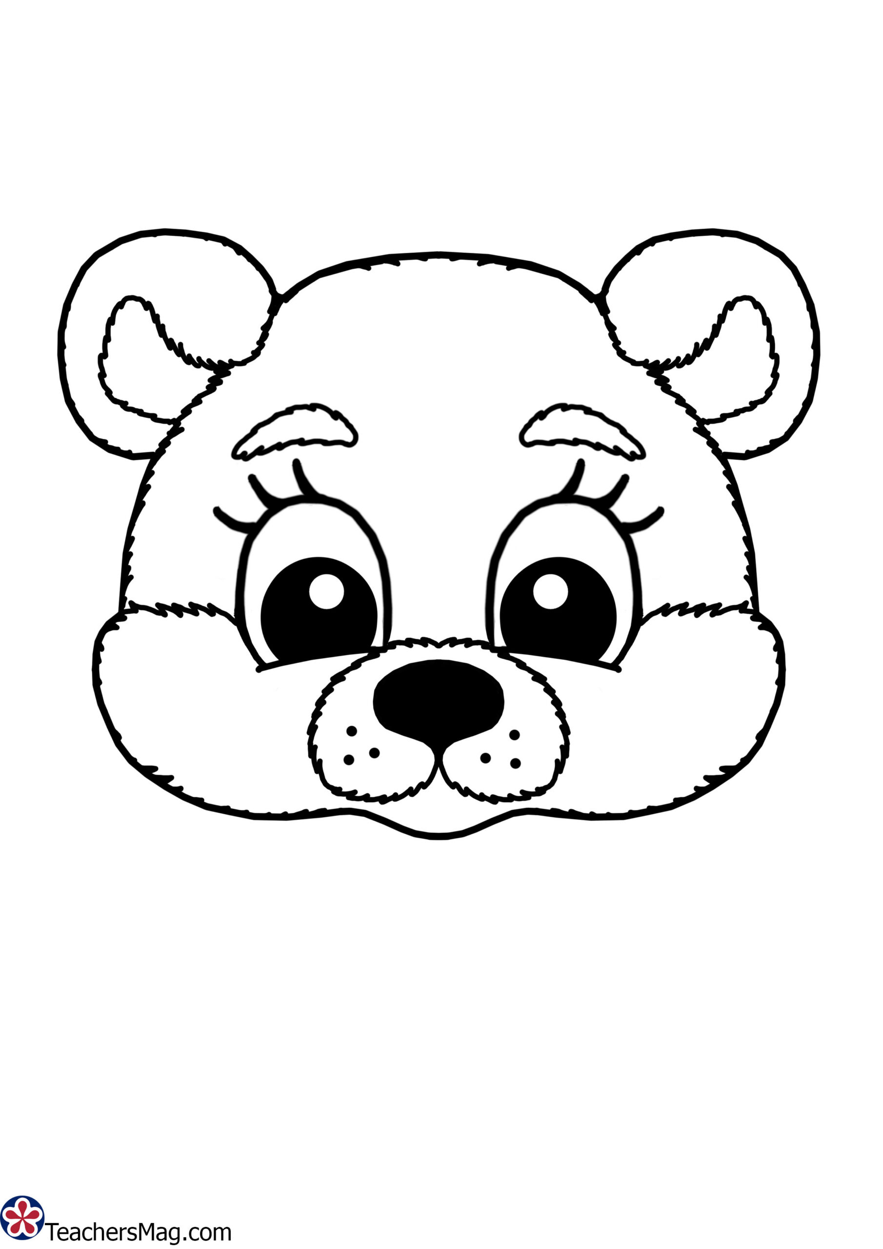Free Bear Mask Printable. Teachersmag within Free Printable Bear Mask