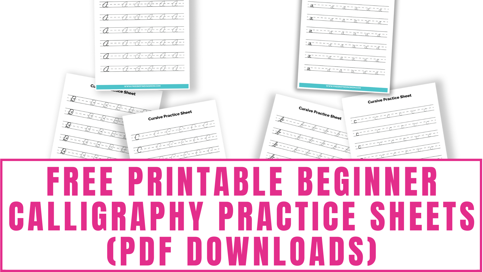 Free Beginner Calligraphy Practice Sheets (Pdfs) - Freebie Finding Mom regarding Modern Calligraphy Practice Sheets Printable Free