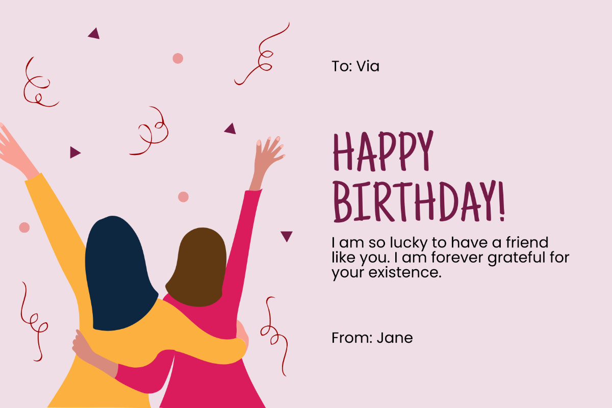 Free Best Friend Birthday Card Templates, Editable And Printable regarding Free Printable Birthday Cards For Your Best Friend