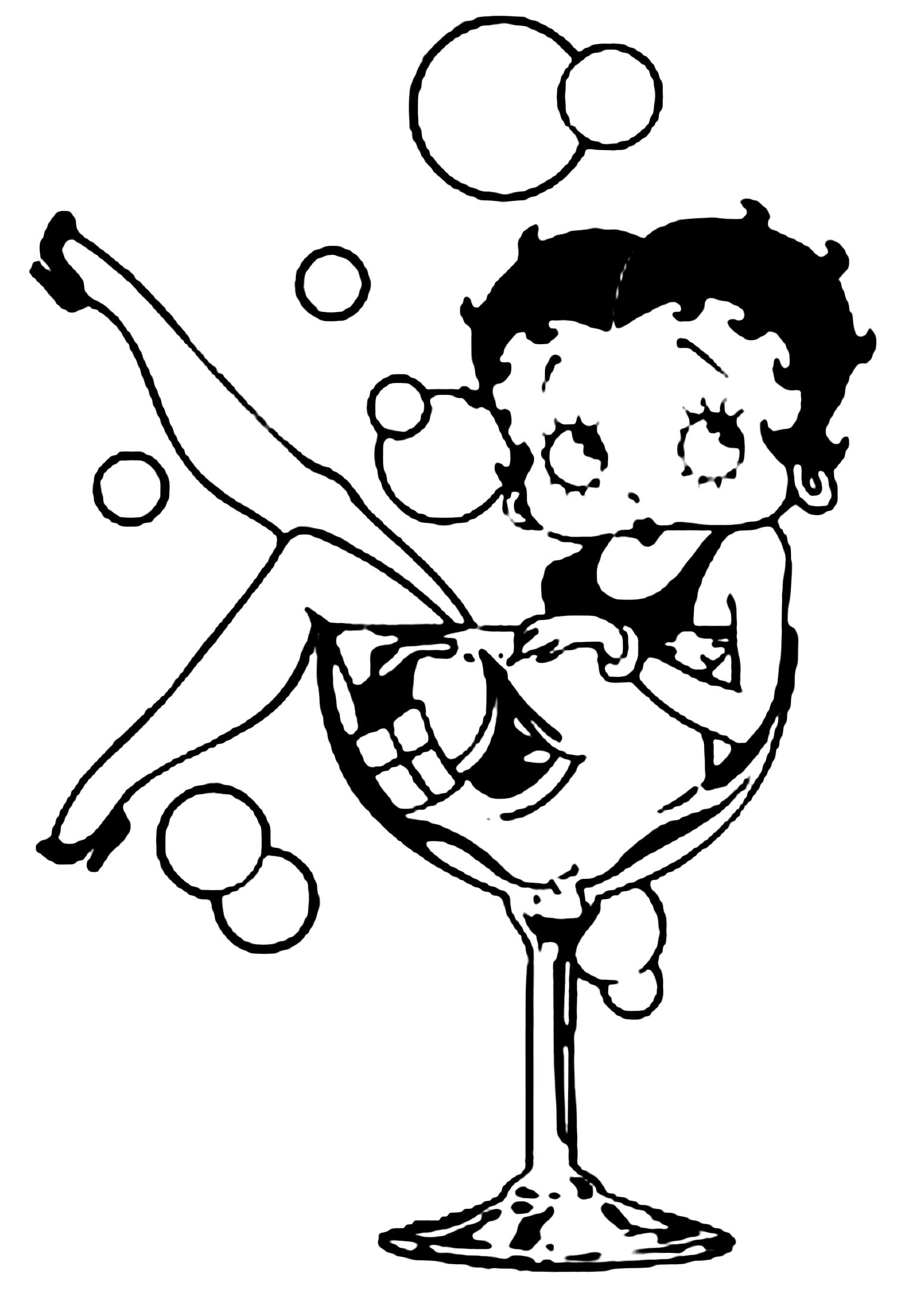 Free Betty Boop Drawing To Print And Color - Betty Boop Coloring Pages with Free Printable Betty Boop