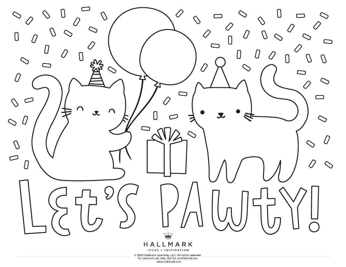 Free Birthday Coloring Pages To Add More Fun To The Celebration with Free Printable Hallmark Birthday Cards