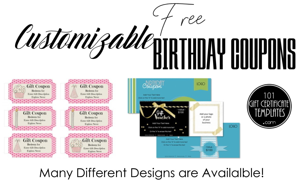 Free Birthday Coupon Template - Customize Online & Print inside Free Printable Coupons Without Downloading Or Registering