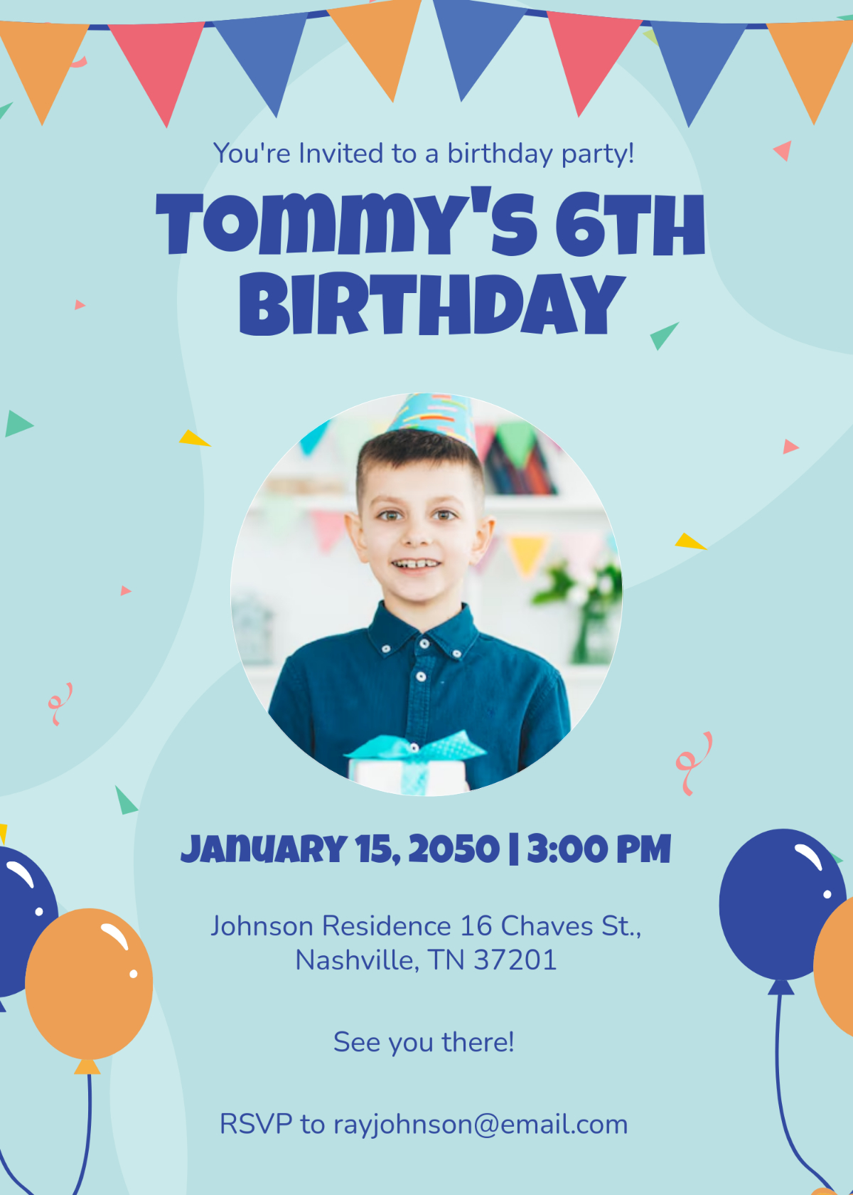 Free Birthday Invitation For Kids Template To Edit Online with regard to Free Printable Birthday Invitations With Pictures