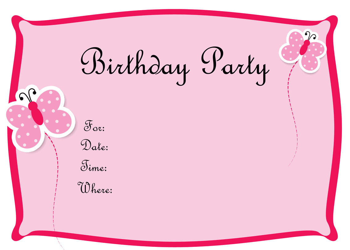 Free Birthday Invitations To Print - Drevio : Free And Printable within Printable Invitations Free No Download