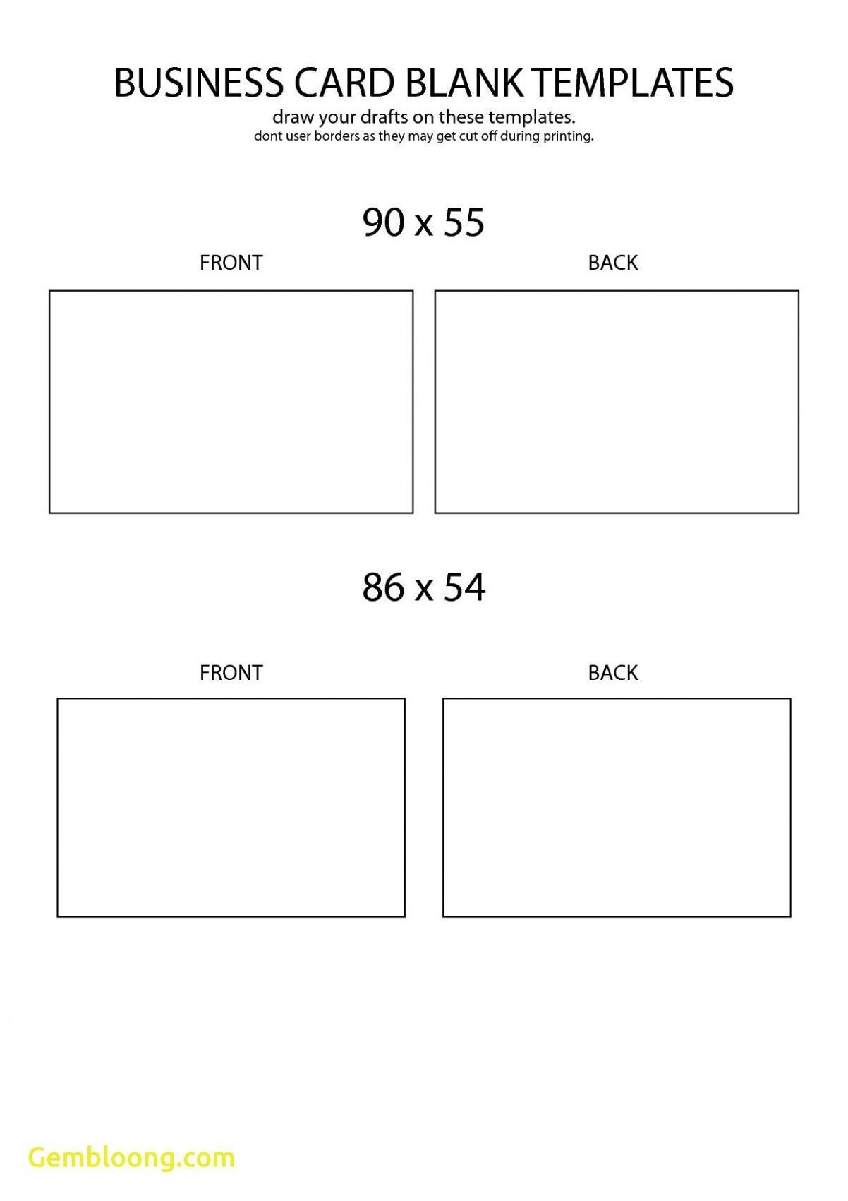 Free Blank Business Card Template Front And Back Design For Free with Free Printable Business Cards