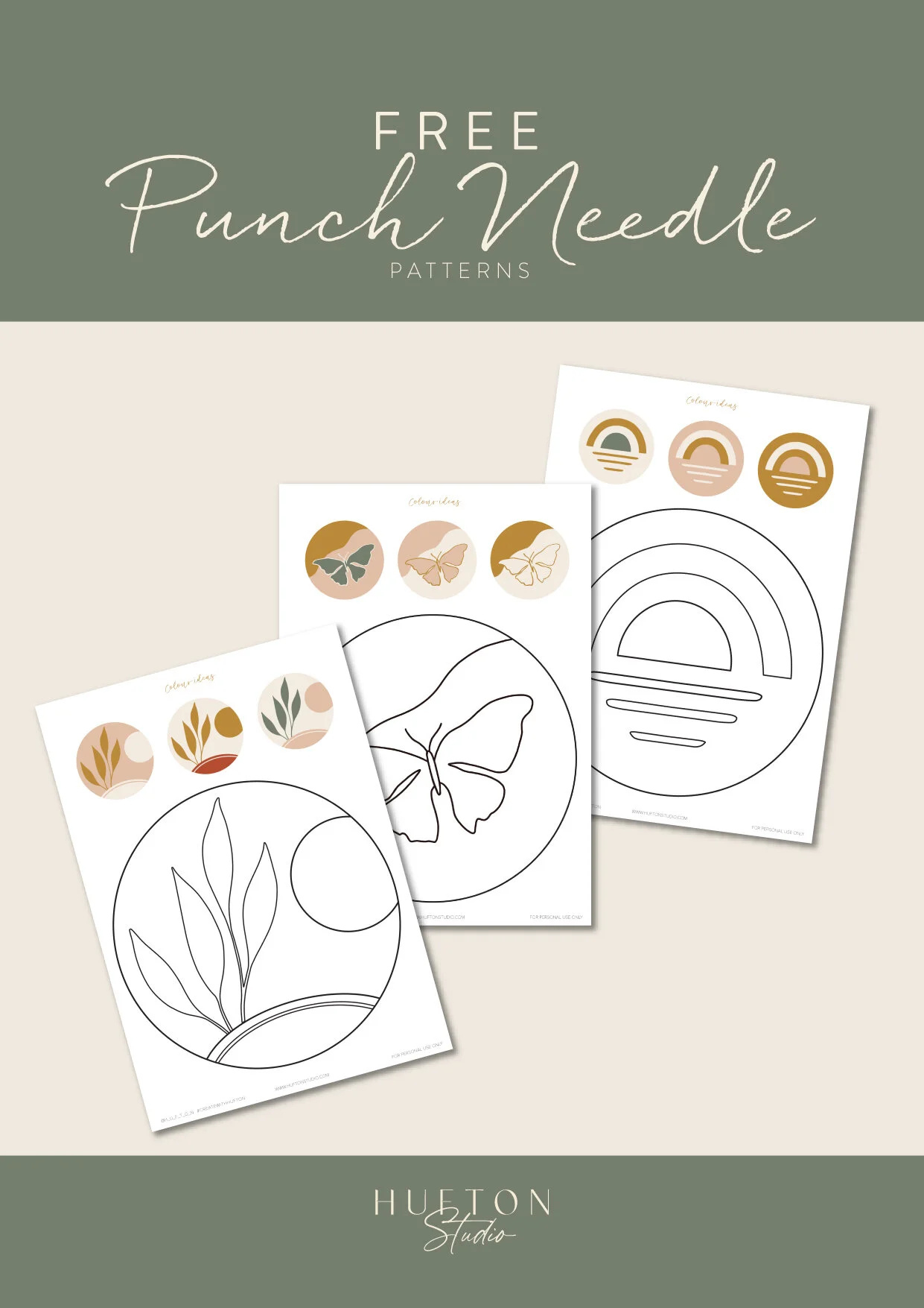 Free Boho Punch Needle Patterns — Hufton Studio with regard to Free Printable Punch Needle Patterns