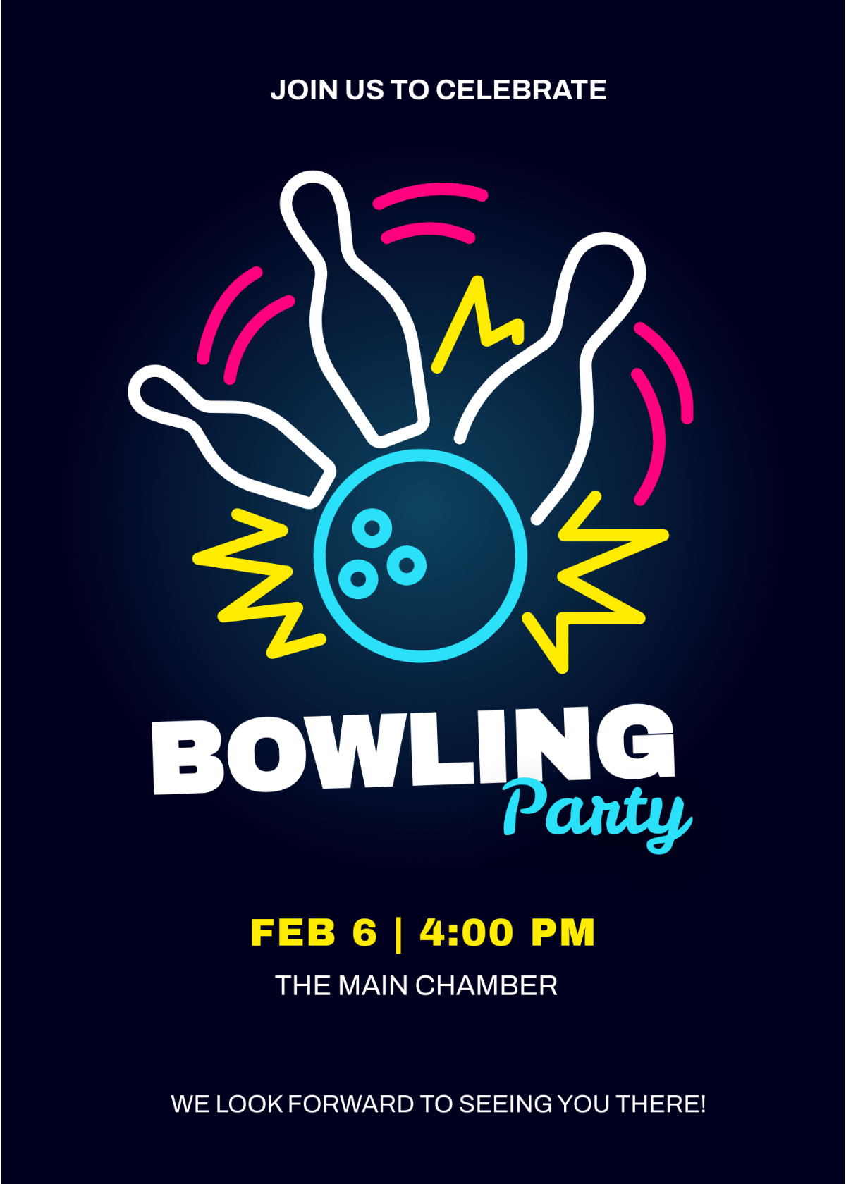 Free Bowling Party Invitation Template To Edit Online pertaining to Free Printable Bowling Birthday Party Invitations