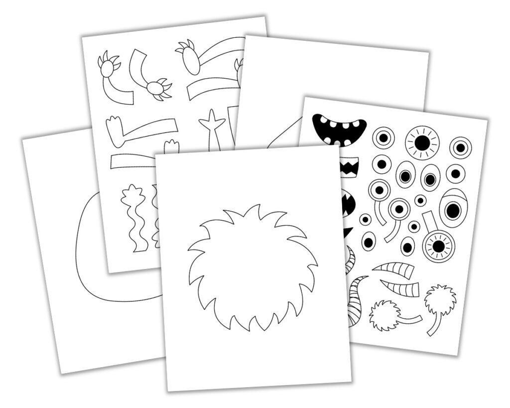 Free Build A Monster Printable - The Craft-At-Home Family with regard to Free Printable Monster Templates