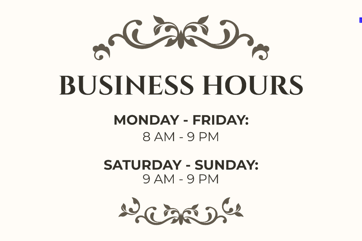 Free Business Hours Sign Template To Edit Online for Free Printable Business Hours Sign