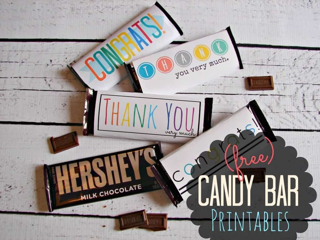 Free Candy Bar Wrapper Thank You (And Congrats) Printables! - A intended for Free Printable Candy Bar Wrappers