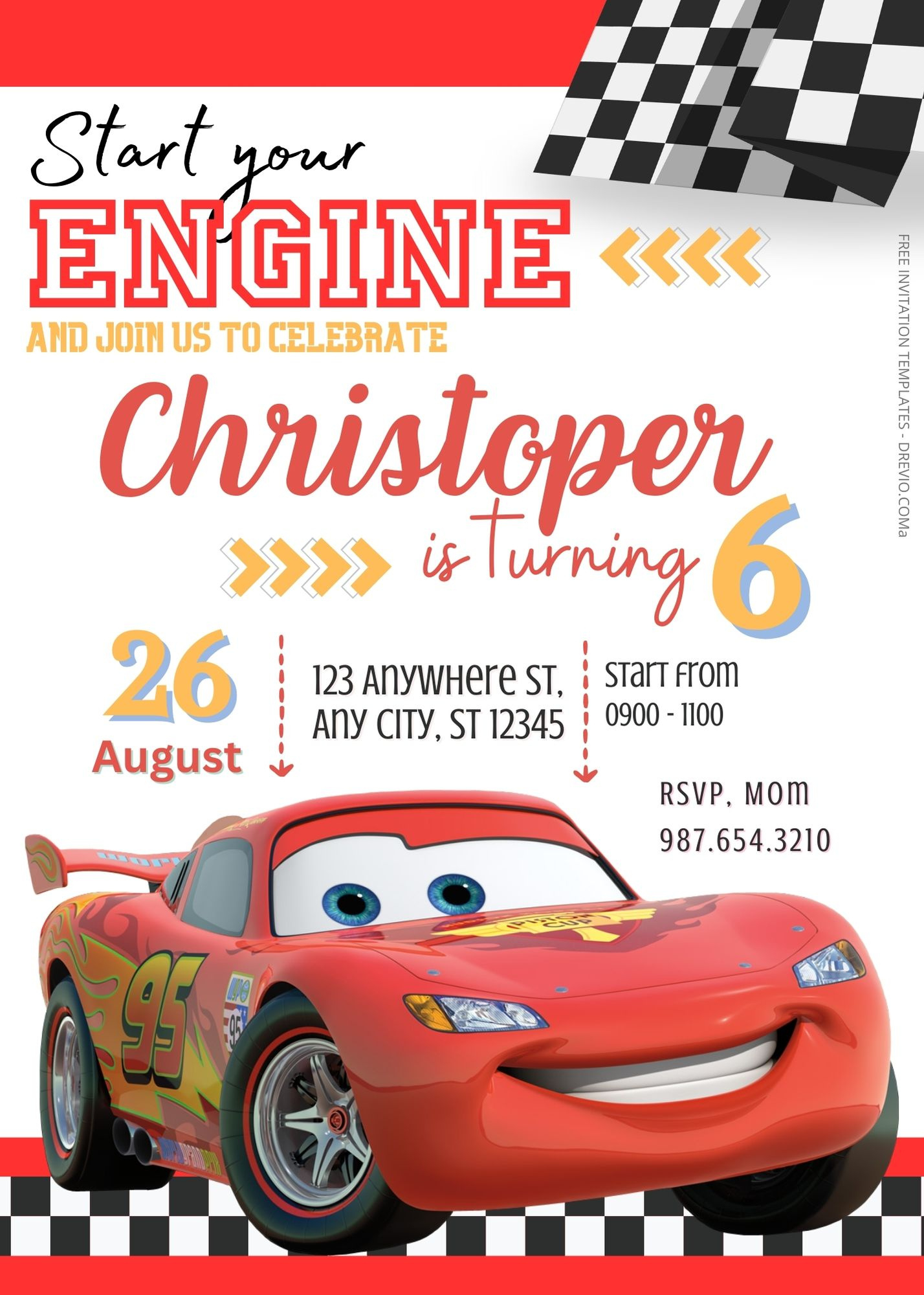 Free Cars Birthday Invitation Templates - Download Hundreds Free with Free Printable Birthday Invitations Cars Theme