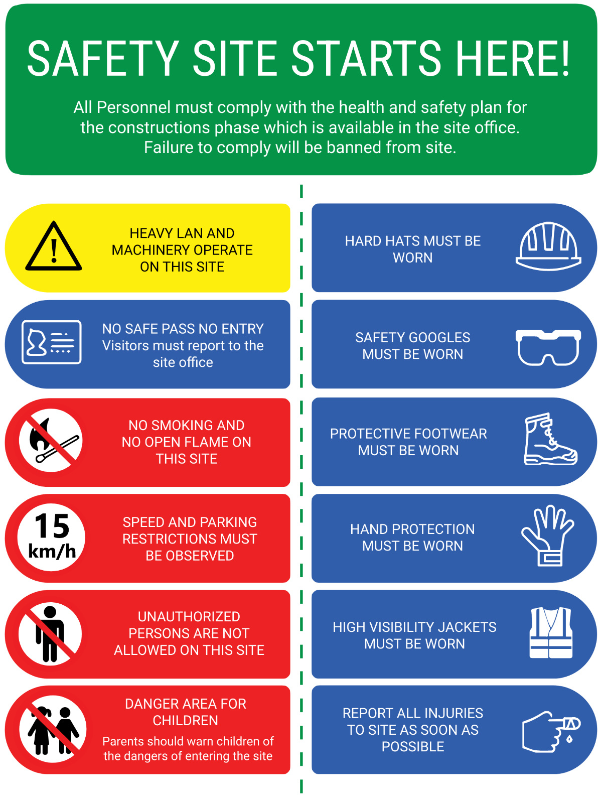 Free Caution - Health And Safety Sign Template To Edit Online within Free Printable Health And Safety Signs