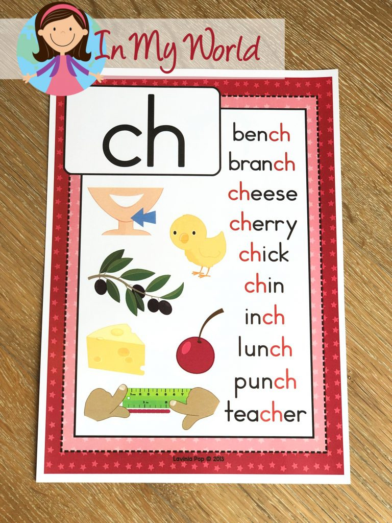 Free Ch Digraph Printable Activities & Worksheets - In My World for Free Printable Ch Digraph Worksheets
