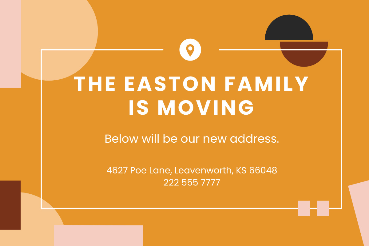 Free Change Of Address Card Templates, Editable And Printable with regard to Free Printable Change Of Address Cards